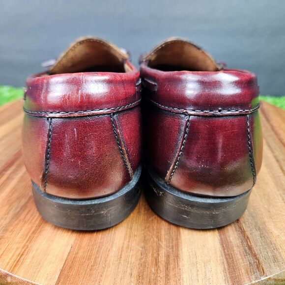 G.H. Bass & Co. Weejuns Layton Loafers Mens 9 B Burgundy Leather Kiltie Tassel main image 11
